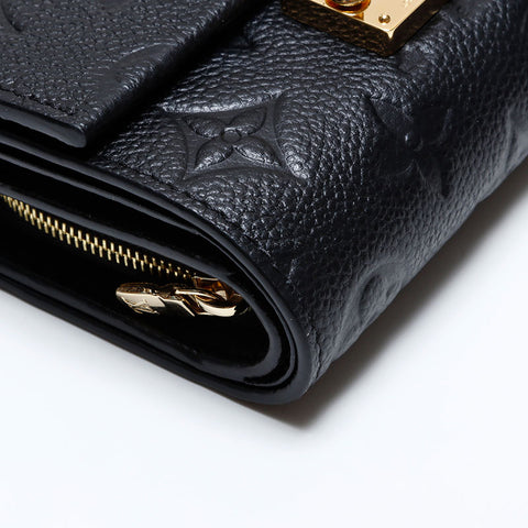 ルイ・ヴィトン LOUIS VUITTON モノグラム ポルトフォイユ メティス コンパクト 三つ折り財布 ブラック WS21977