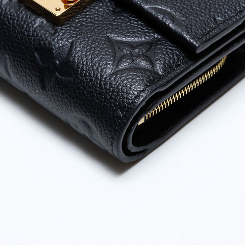 ルイ・ヴィトン LOUIS VUITTON モノグラム ポルトフォイユ メティス コンパクト 三つ折り財布 ブラック WS21977