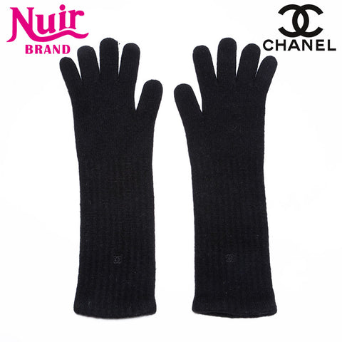CHANEL COCO Mark cashmere gloves black WS21979
