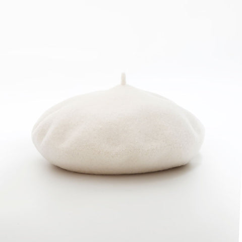 CHANEL COCO Mark 98P Wool 1998 beret Ivory WS21980