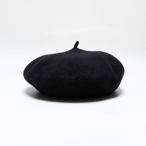 CHANEL COCO Mark 98P Wool 1998 beret black WS21981