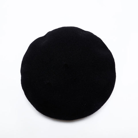 CHANEL COCO Mark 98P Wool 1998 beret black WS21981