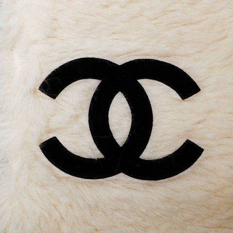 CHANEL 1994 Logo Boa Scarf Ivory WS21985
