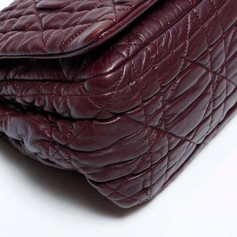 Christian Dior Leather Cannage Chain Flap Shoulder Bag purple WS21990