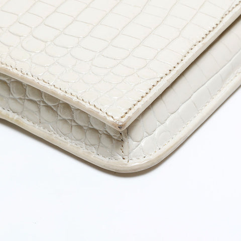 YVES SAINT LAURENT Mini Embossed Leather Phone Case Shoulder Bag beige WS21991