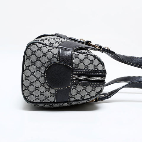CELINE Macadam Canvas Boston Bag Handbag black WS21992