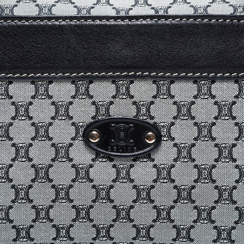 CELINE Macadam Canvas Boston Bag Handbag black WS21992