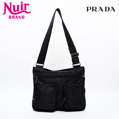 PRADA Nylon Shoulder Bag black WS21993