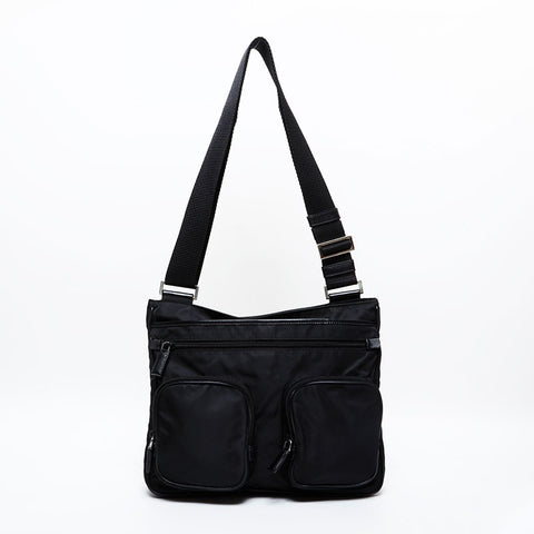 PRADA Nylon Shoulder Bag black WS21993