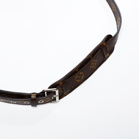 LOUIS VUITTON 2015 Monogram Cabas NS Shoulder Bag Brown WS21995