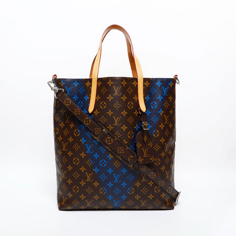 LOUIS VUITTON 2015 Monogram Cabas NS Shoulder Bag Brown WS21995