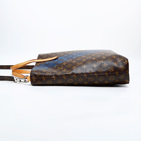 LOUIS VUITTON 2015 Monogram Cabas NS Shoulder Bag Brown WS21995