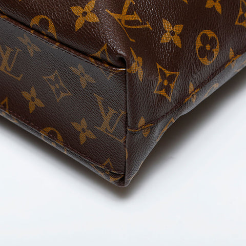 LOUIS VUITTON 2015 Monogram Cabas NS Shoulder Bag Brown WS21995