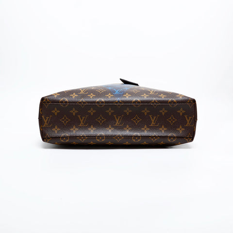 LOUIS VUITTON 2015 Monogram Cabas NS Shoulder Bag Brown WS21995