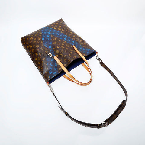 LOUIS VUITTON 2015 Monogram Cabas NS Shoulder Bag Brown WS21995