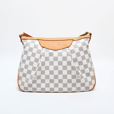 LOUIS VUITTON 2011 Damier Azur Siracusa PM Shoulder Bag white WS21996
