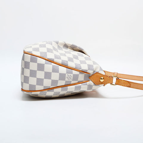 LOUIS VUITTON 2011 Damier Azur Siracusa PM Shoulder Bag white WS21996