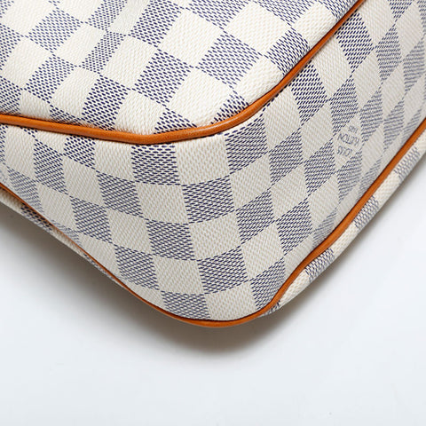 LOUIS VUITTON 2011 Damier Azur Siracusa PM Shoulder Bag white WS21996