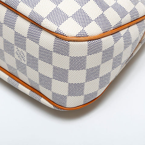 LOUIS VUITTON 2011 Damier Azur Siracusa PM Shoulder Bag white WS21996