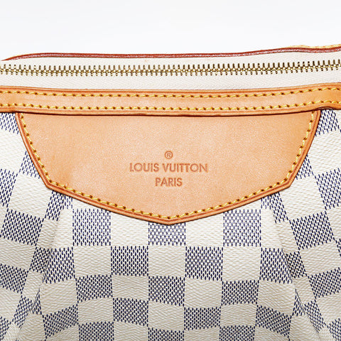 LOUIS VUITTON 2011 Damier Azur Siracusa PM Shoulder Bag white WS21996