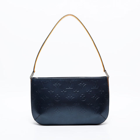 LOUIS VUITTON 2002 Monogram Matt Fowler Shoulder Bag Navy WS21997