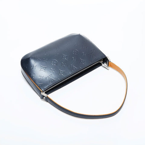LOUIS VUITTON 2002 Monogram Matt Fowler Shoulder Bag Navy WS21997