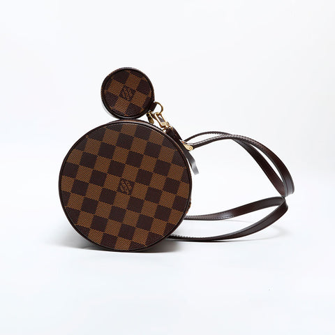 LOUIS VUITTON 2005 Damier Papillon 30 Shoulder Bag Brown WS22003