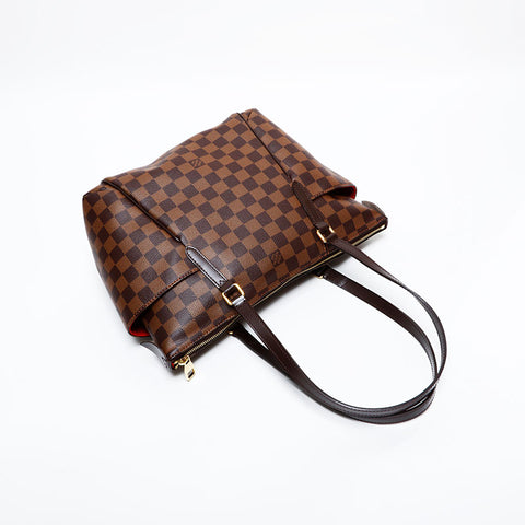 LOUIS VUITTON 2014 Damier Totally PM Tote Bag Brown WS22004