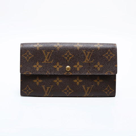 LOUIS VUITTON Monogram Portefeuille Sarah 2005 Purse Brown WS22010