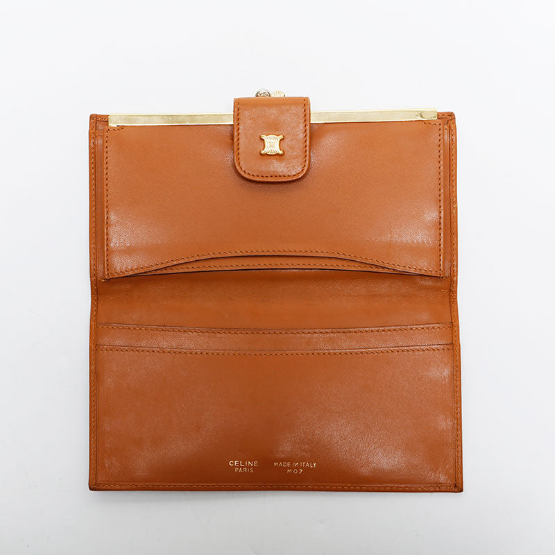 Celine Macadam PVC Clasp Long Wallet Brown WS22015 – NUIR VINTAGE