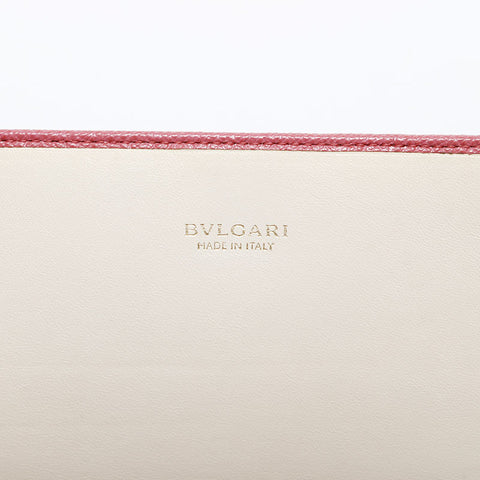 BVLGARI Clip Leather Large Purse pink WS22017