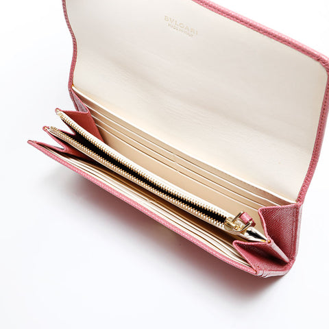 BVLGARI Clip Leather Large Purse pink WS22017