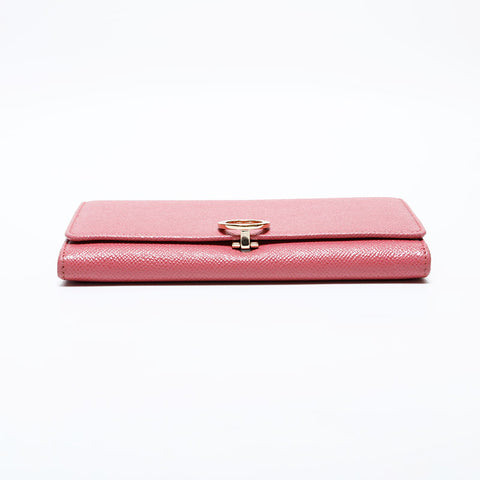 ブルガリ BVLGARI クリップ レザー ラージ 長財布 ピンク WS22017