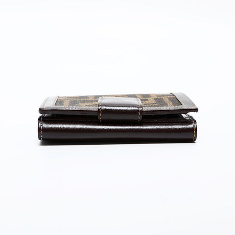 フェンディ FENDI ズッカ キャンバス 二つ折り財布 ブラウン WS22018
