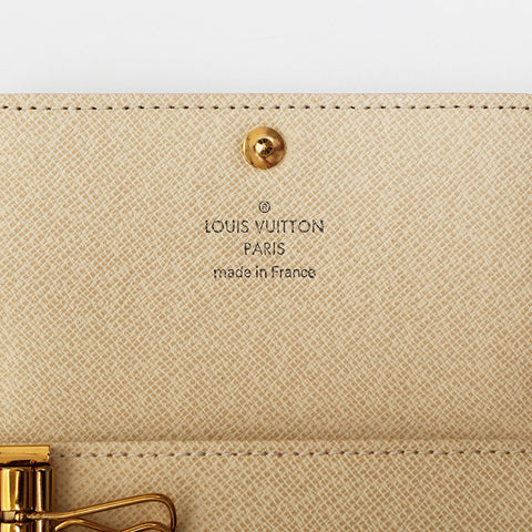 LOUIS VUITTON 2014 Damier Azur Multicles 6 Key holder  white WS22019