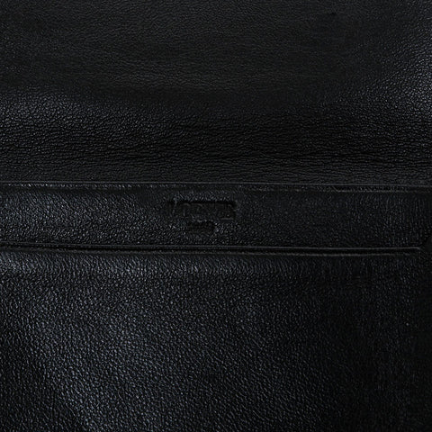 極美品 ロエベ LOEWE ラムスキン レザー アナグラム 名刺入れ カードケース ブラック WS22021