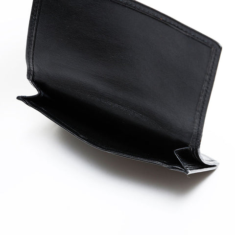 極美品 ロエベ LOEWE ラムスキン レザー アナグラム 名刺入れ カードケース ブラック WS22021