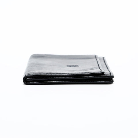 極美品 ロエベ LOEWE ラムスキン レザー アナグラム 名刺入れ カードケース ブラック WS22021