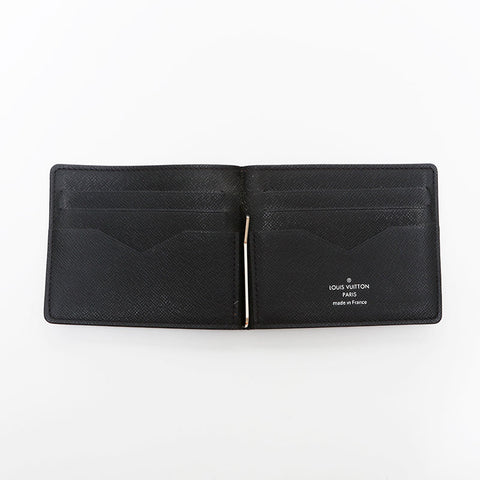 ルイ・ヴィトン LOUIS VUITTON タイガ ポルトフォイユ パンス マネークリップ 二つ折り財布 ブラック WS22023