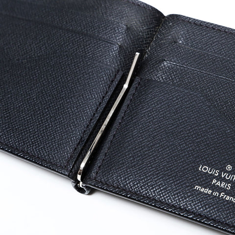 ルイ・ヴィトン LOUIS VUITTON タイガ ポルトフォイユ パンス マネークリップ 二つ折り財布 ブラック WS22023
