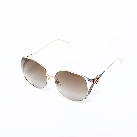グッチ GUCCI ロゴ サングラス ゴールド WS22028