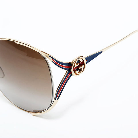 グッチ GUCCI ロゴ サングラス ゴールド WS22028