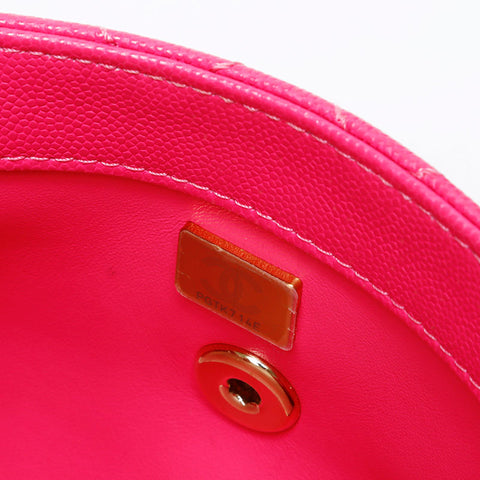 CHANEL Coco Handle XS 迷你鱼子酱 2-way Matelasse 单肩包 粉色 WS22031