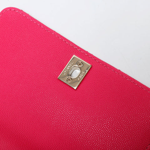 CHANEL Coco Handle XS Mini Caviar 2-way Matelasse Shoulder Bag pink WS22031