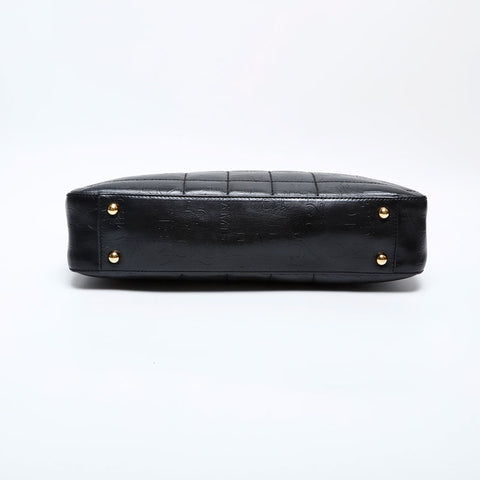 CHANEL No. 7 2002-2003 Chocolate Bar Chain Shoulder Bag black WS22033