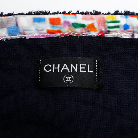 CHANEL Coco Mark Beach Bag with Terry Pile Tote Bag Navy WS22036