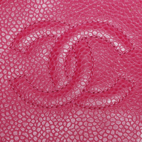 CHANEL No. 3 1994-1996 Caviar COCO Mark Pouch leather pink WS22038