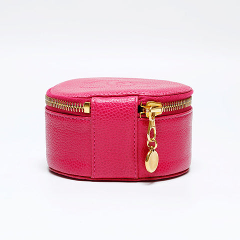 CHANEL No. 3 1994-1996 Caviar COCO Mark Pouch pink WS22038