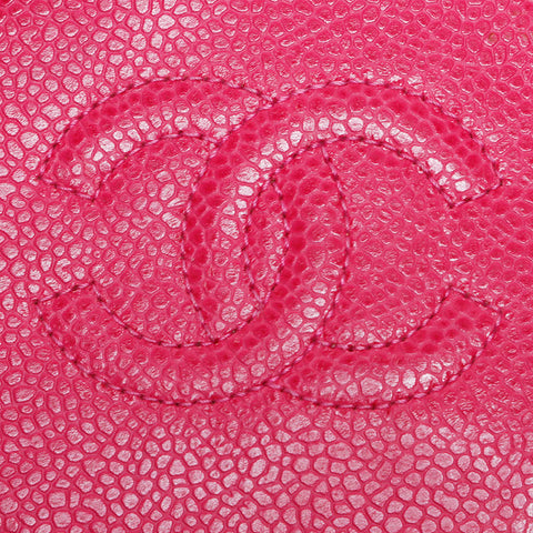 CHANEL No. 3 1994-1996 Caviar COCO Mark Pouch pink WS22038