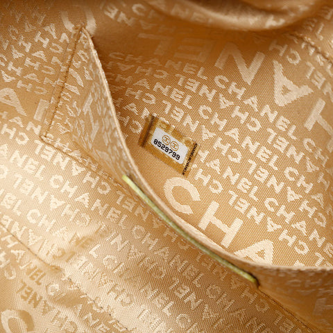 CHANEL No.8 2003-2004 Lambskin Chain Half Moon Shoulder Bag beige WS22042
